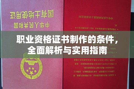 申扎职业资格证书制作的条件，全面解析与实用指南
